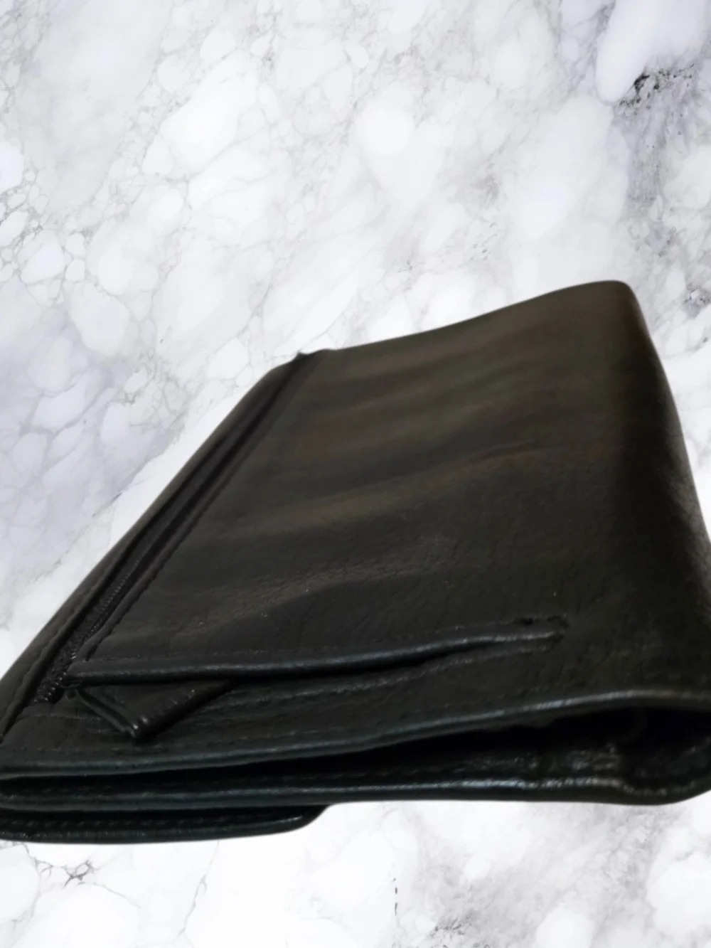 Vintage Tignanello Black Leather Wallet Snap Flap Soft Glove Leather Large Long